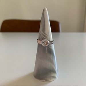 14K White Gold & Diamond Ring